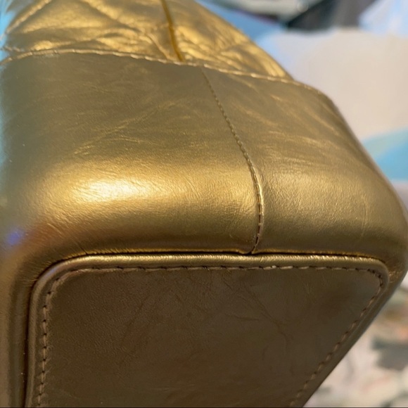 Chanel Metallic Gold Leather Small Gabrielle Backpack - Picture 5 of 11